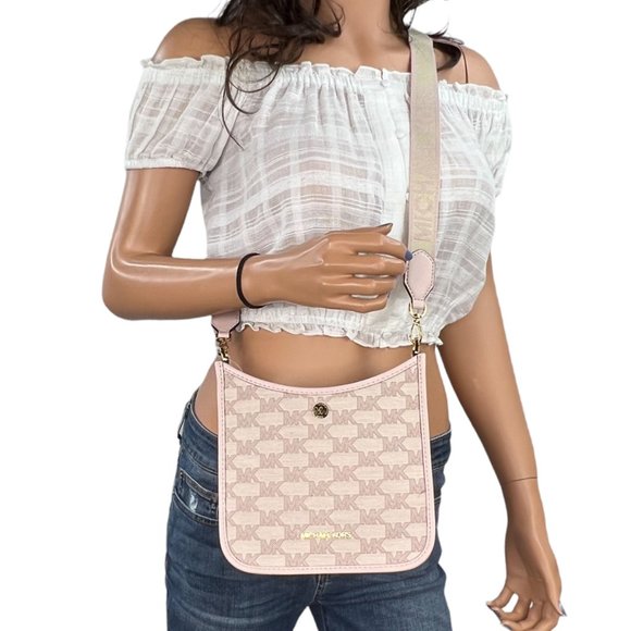 Michael Kors Briley Small Messenger Crossbody Bag MK Pink - Picture 1 of 10